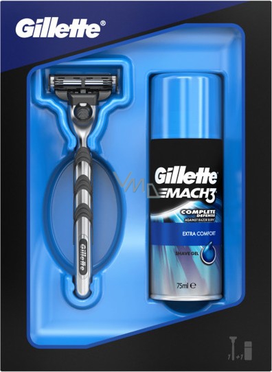 Gillette Mach3 holicí strojek + Extra comfort gel na holení 75 ml