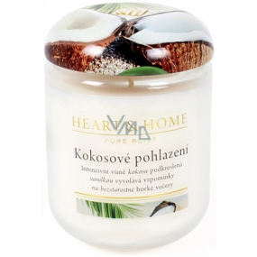 Heart & Home Kokosové pohlazení Sojová vonná svíčka střední hoří až 30 hodin 110 g