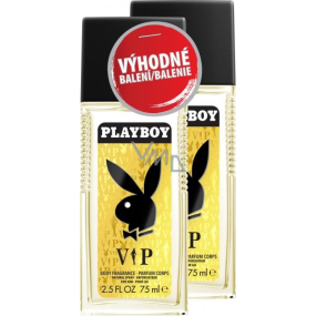 Playboy Vip for Him parfémovaný deodorant sklo pro muže 2 x 75 ml, duopack