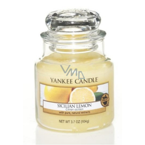 Yankee Candle Sicilian Lemon - Sicilský citrón vonná svíčka Classic malá sklo 104 g
