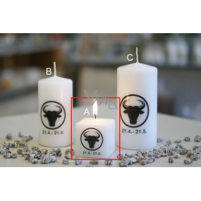 Lima Horoskop Býk svíčka krychle 45 x 45 mm 1 kus