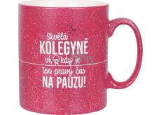 Albi Kameninový hrnek Kolegyně malinový 570 ml