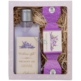 Bohemia Gifts Victorian Style Levandule sprchový gel 200 ml + ručně vyráběné toaletní mýdlo 30 g, kosmetická sada pro ženy