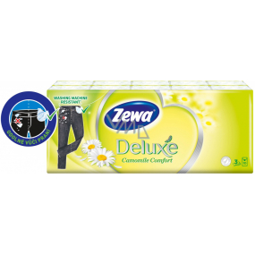 Zewa Deluxe Camomile Comfort papírové kapesníky 10 x 10 kusů