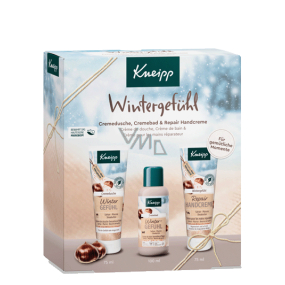 Kneipp Zimní péče sprchový krém 75 ml + krém na ruce 75 ml + pěna do koupele 100 ml, kosmetická sada pro ženy