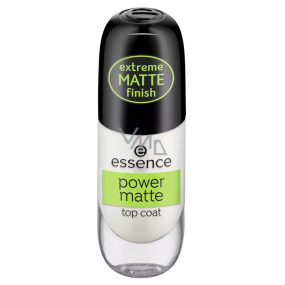 Essence Power Matte krycí matující lak na nehty 8 ml