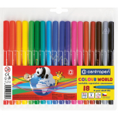 Centropen Colour World Vypratelné popisovače (fixy) 18 kusů