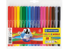 Centropen Colour World Vypratelné popisovače (fixy) 18 kusů