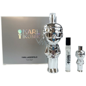 Karl Lagerfeld Ikonik Man parfémovaná voda 100 ml + parfémovaná voda 7,5 ml + parfémovaná voda 4,5 ml, dárková sada pro muže