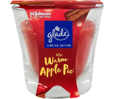 SVÍČKA Glade Warm Apple Pie s vůní červeného jablka a skořice vonná svíčka ve skle, doba hoření až 30 hodin 112 g