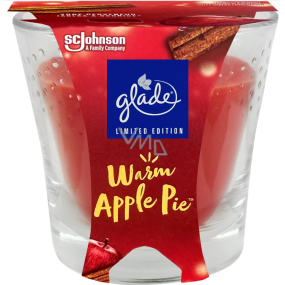 SVÍČKA Glade Warm Apple Pie s vůní červeného jablka a skořice vonná svíčka ve skle, doba hoření až 30 hodin 112 g