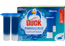 Duck Fresh Discs Blue Efekt modré vody Wc závěsný čistič náhradní náplň 2 x 36 g