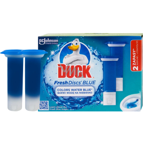 Duck Fresh Discs Blue Efekt modré vody Wc závěsný čistič náhradní náplň 2 x 36 g