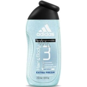 Adidas 3 Extra Fresh sprchový gel na tělo a vlasy pro muže 250 ml