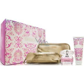 Versace Bright Crystal toaletní voda 90 ml + tělové mléko 100 ml + dárková taštička, dárková sada