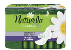 Naturella Classic Night hygienické vložky s heřmánkem 7 kusů