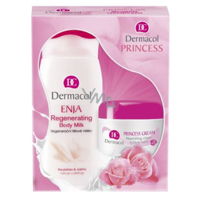 Dermacol Princess Krém proti vysušování 50 ml + tělové mléko 200 ml, kosmetická sada