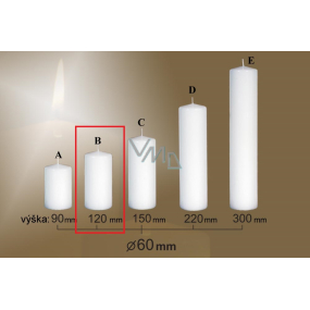 Lima Gastro hladká svíčka bílá válec 60 x 120 mm 1 kus