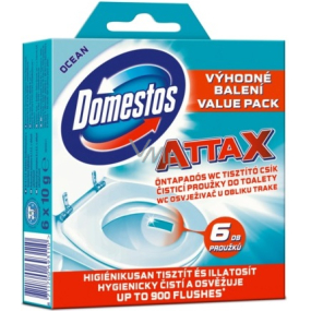 Domestos Attax Ocean čisticí proužky do toalety 6 x 10 g