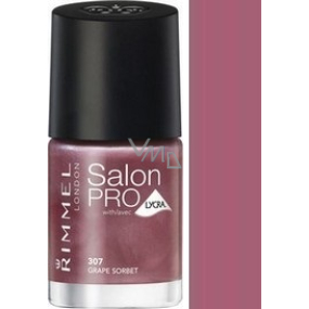 Rimmel London Salon Pro Lycra lak na nehty 307 Grape Sorbet 12 ml