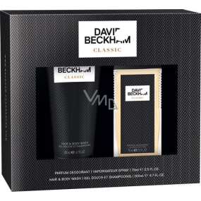 David Beckham Classic parfémovaný deodorant sklo pro muže 75 ml + sprchový gel 200 ml, kosmetická sada