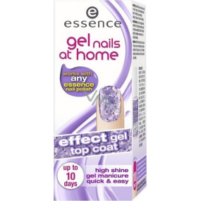 Essence Gel Nails At Home Top Coat krycí gelový lak 03 Twinkle In Purple 7 ml