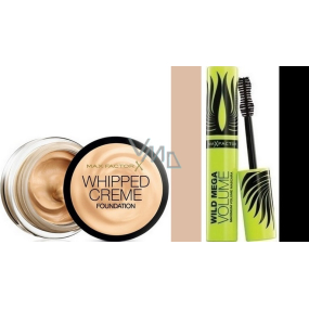 Max Factor Whipped Creme Foundation make-up 55 Beige 18 ml + Wild Mega Volume řasenka černá 11 ml