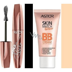 Astor Big & Beautiful Style Muse řasenka 800 Black 12 ml + Astor SkinMatch Glow SPF15 BB krém 200 Nude 30 ml