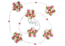 Řetěz květinový růžovo-bílý 118 cm 1 kus
