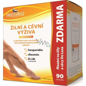 Priessnitz Žilní a cévní výživa 90 tobolek + Priessnitz De Luxe mazání na žíly a cévy 125 ml