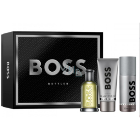 Hugo Boss Boss Bottled toaletní voda 100 ml + sprchový gel 100 ml + deodorant sprej 150 ml, dárková sada pro muže