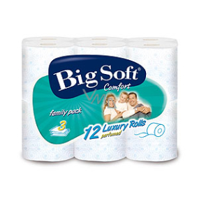 Big Soft Comfort toaletní papír 3 vrstvý, 12 x 160 útržků