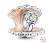 Charm Sterlingové stříbro 925 Prsten v mušli, korálek na náramek symbol