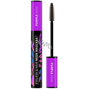 Dermacol Neon Purple Rain neonová řasenka na oči a vlasy 9 ml