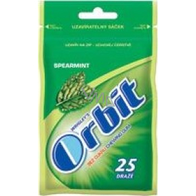 Wrigleys Orbit Spearmint žvýkačky bez cukru sáček dražé 25 kusů 35 g