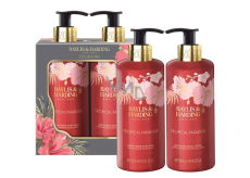 Baylis & Harding Boudoire Tropical Paradise - Tropický ráj tekuté mýdlo na ruce 300 ml + hydratační mléko na tělo i ruce 300 ml, kosmetická sada pro ženy