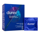 Durex Classic Extra Safe latexový kondom, silnější, zvýšená lubrikace, nominální šířka: 56 mm 24 kusů