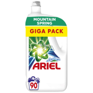 Ariel Mountain Spring tekutý prací gel pro čisté a voňavé prádlo bez skvrn 90 dávek 4,5 l