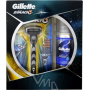 Gillette Mach3 holicí strojek + náhradní hlavice 1 kus + gel na holení 75 ml, kosmetická sada, pro muže