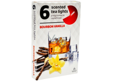 Tea Lights Bourbon a vanilka vonné čajové svíčky 6 kusů