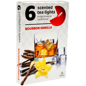 Tea Lights Bourbon a vanilka vonné čajové svíčky 6 kusů