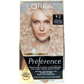 Loreal Paris Préférence barva na vlasy 9.2 Warsaw Velmi světlá blond duhová