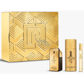 Paco Rabanne 1 Million toaletní voda 50 ml + deodorant sprej 150 ml + toaletní voda 10 ml miniatura, dárková sada pro muže