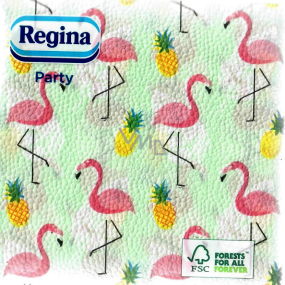 Regina Party Papírové ubrousky 1 vrstvé 33 x 33 cm 45 kusů Plameňáci