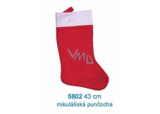 Mikuláš / Santa vánoční punčocha 43 cm, červenobílá