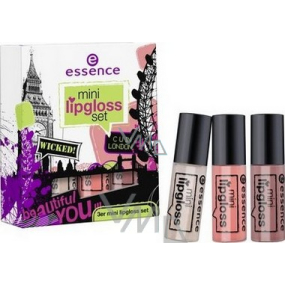 Essence Mini Lipgloss mini sada lesků na rty 04 London Calling 3x2 ml, kosmetická sada