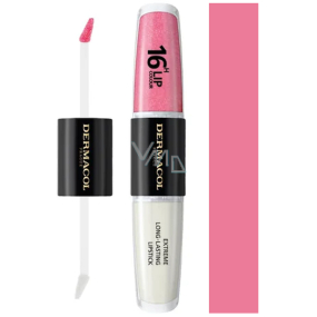 Dermacol 16H Lip Colour 2v1 dlouhotrvající barva na rty a lesk 15 2 x 4 ml