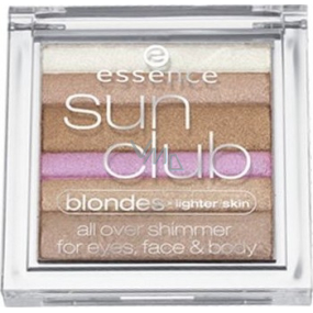 Essence Sun Club 01 Blondes-Lighter Skin rozjasňovač na oči, obličej a tělo 11 g