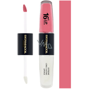 Dermacol 16H Lip Colour 2v1 dlouhotrvající barva na rty a lesk 16 2 x 4 ml