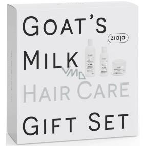 Ziaja Goat´s Milk Hair Care šampon na vlasy 400 ml + kondicionér na vlasy 200 ml + maska na vlasy 200 ml, kosmetická sada pro ženy